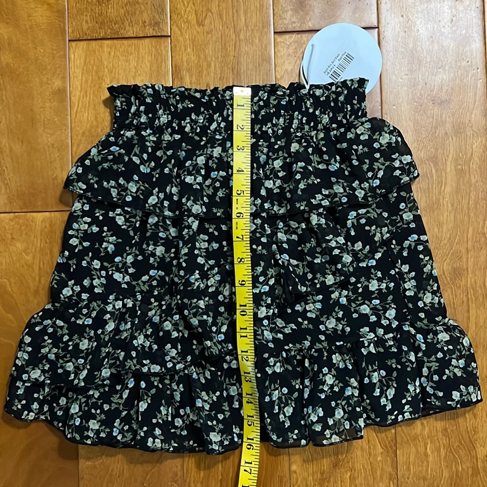 Princess Polly Floral Tiered Asymmetrical Mini Skirt Size 2 Grunge Fairy Cottage - Picture 3 of 9